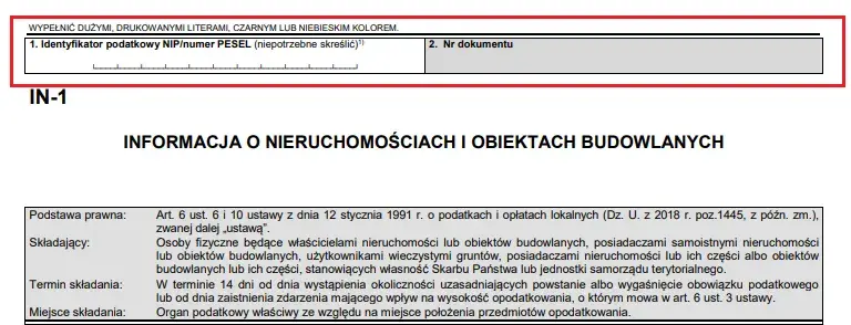 Jak wypełnić mieszkanie w formularzu IN-1 i uniknąć błędów